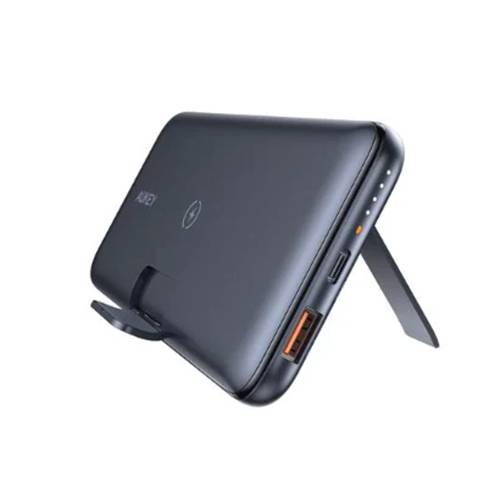 اوكي باوربنك 10000مللي امبير بمنفذين Type C PD وUSB QC 3.0 بقوة18واط مع حامل قابل للطي وشحن لاسلكي