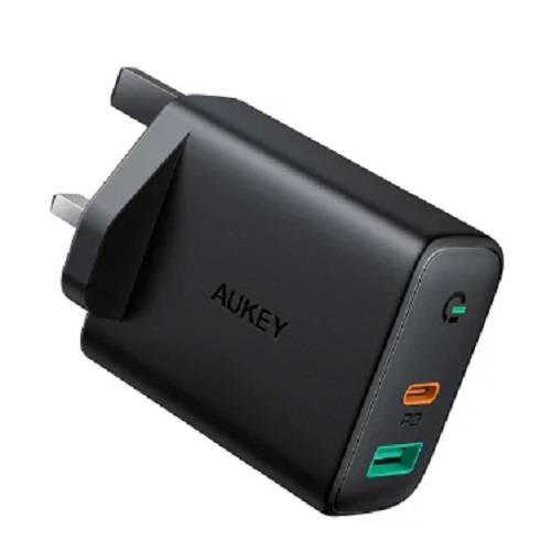 اوكي محول شاحن حائط مزدوج المنفذ 30واط PD مع الكشف الديناميكي