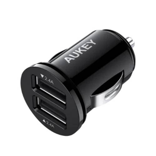 اوكي شاحن سيارة صغير للغاي مزدوج المنفذة USB بقدرة 24واط