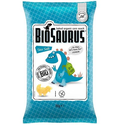بايوسورس سناك الذرة العضوي بملح البحر 50جم