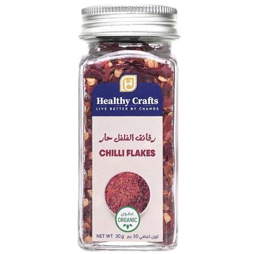 هيلثي كرافتس رقائق الفلفل الحار العضوي 30جم