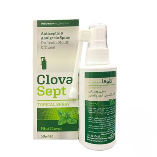 كلوفا سبت بخاخ موضعي مطهر ومسكن لالام الاسنان بنكهة النعناع 50مل