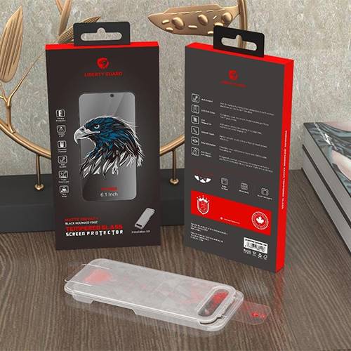 ليبرتي جارد واقي شاشة من الزجاج المقوى لحماية الخصوصية غير لامع ايفون 15برو ماكس مع مجموعة التثبيت