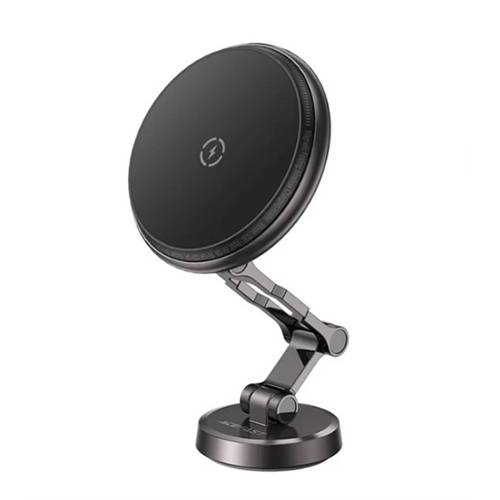 ايس فاست D30 حامل مغناطيسي للسيارة يدعم للشحن اللاسلكي قابل للطي اسود