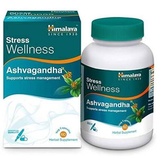 هيمالايا سترس ويلنس اشواغاندا مكمل عشبى لادارة الاجهاد خالي من الصويا والسكر 60كبسولة نباتية
