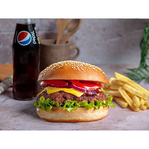 وجبة برجر جامبو لحم دبل