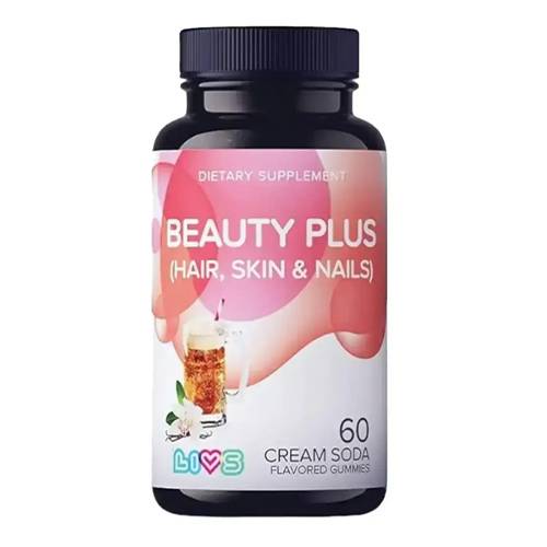 ليفز بيوتي بلس يساعد على تحسين صحة الاظافر والشعر والبشرة بنكهة الصودا الكريمية 60علكة