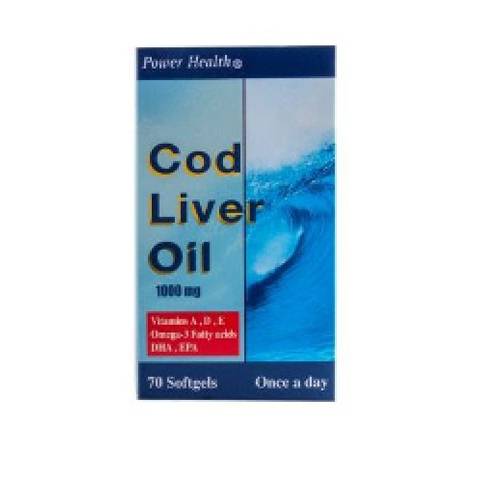 زيت كبد سمك القد 1000مجم مكمل غذائي70 كبسولة هلامية