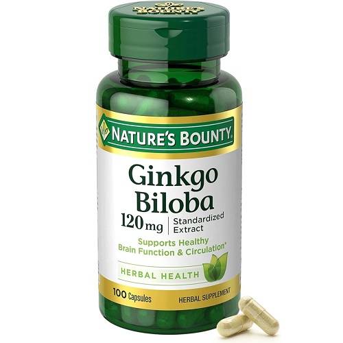 ناتشرز باونتي جينكو بيلوبا 120مجم يدعم صحة  وظائف الدماغ والدورة الدموية 100كبسولة