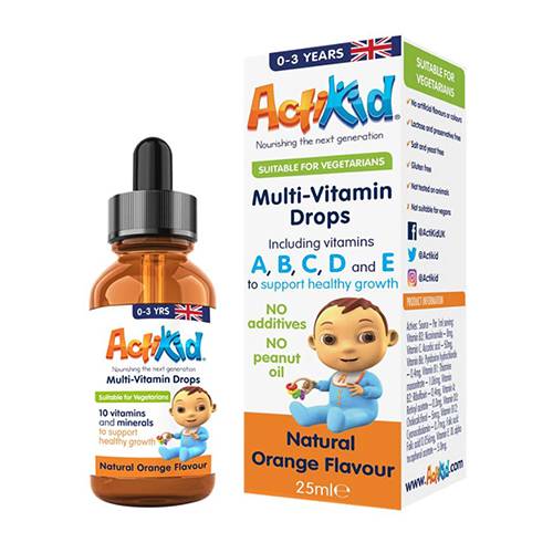أكتيكيد قطرات فيتامينات متعددة بنكهة البرتقال 25مل