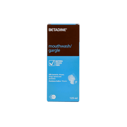 بيتادين غسول للفم وغرغرة لالتهاب اللثة وتخفيف القرحة 125مل