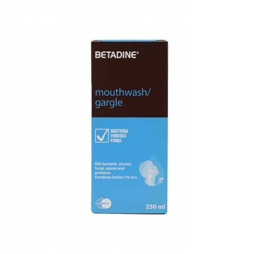 بيتادين غسول للفم وغرغرة لالتهاب اللثة وتخفيف القرحة 250مل