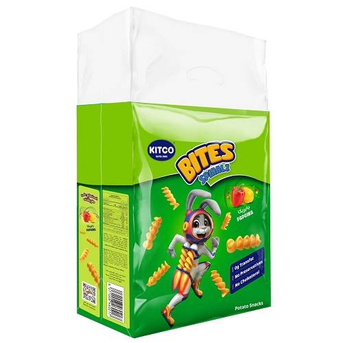 كتكو بايتس سبايرلز سناكس بطاطا بالبابريكا 22جم 20حبة