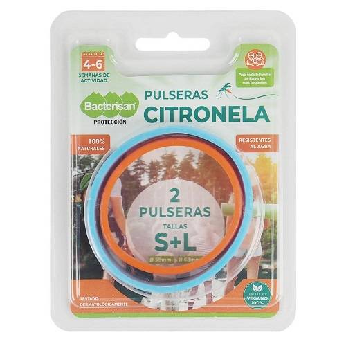 باكتيريسان مجموعة اساور طاردة للبعوض 2قطعة