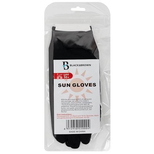 بلاك اند براون قفازات شمس اسود