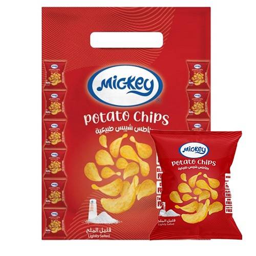 ميكي رقائق بطاط قليل الملح 19.2جم 20حبة