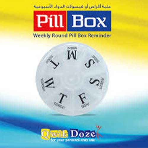 كويك دوزعلبة حبوب دائرية تذكيرية بجرعة الحبوب الاسبوعية