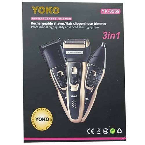 يوكو ماكينة التشذيب 3في1 قابلة للشحن موديل رقم.YK-6559