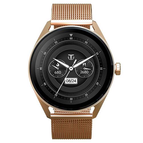 تيتان كريست ساعة اموليد ذكية دائرية ذهبي وردي موديل رقم.90197AM02