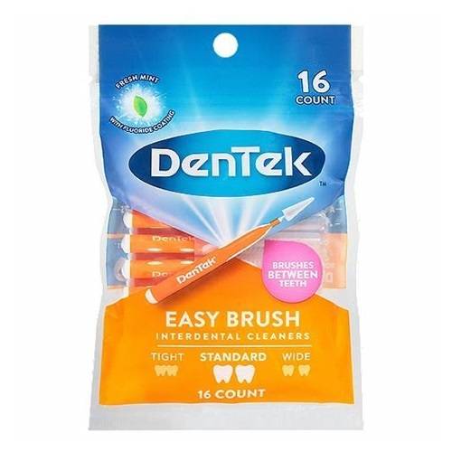 دنترك فرشاة تنظيف بين الاسنان سهلة الاستخدام قياسية 16قطعة