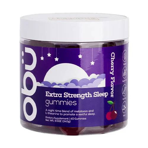 اوبو اكسترا سترينث للنوم مكمل غذائي لتعزيز الاسترخاء وتحسين جودة النوم بنكهة الكرز 60حلاو