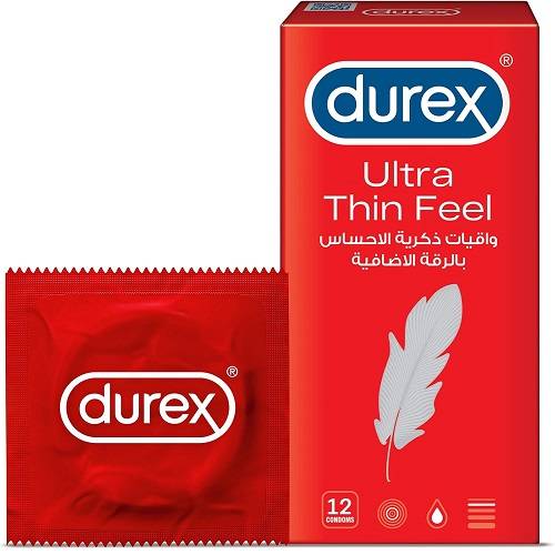 ديوركس واقيات ذكرية زلقة فائقة النعومة ورقيقة للغاية 12قطعة