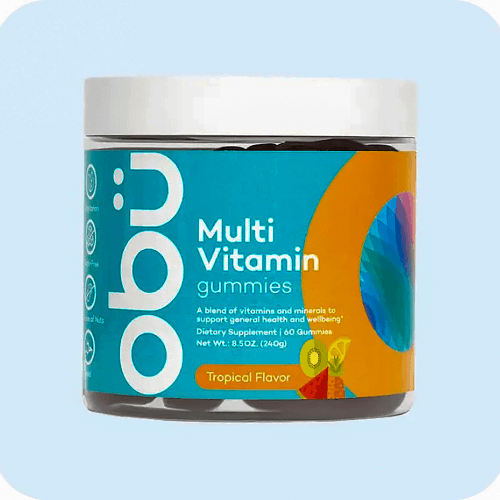 اوبو حلاو فيتامينات متعددة بالنكهة الاستوائية 60قطعة