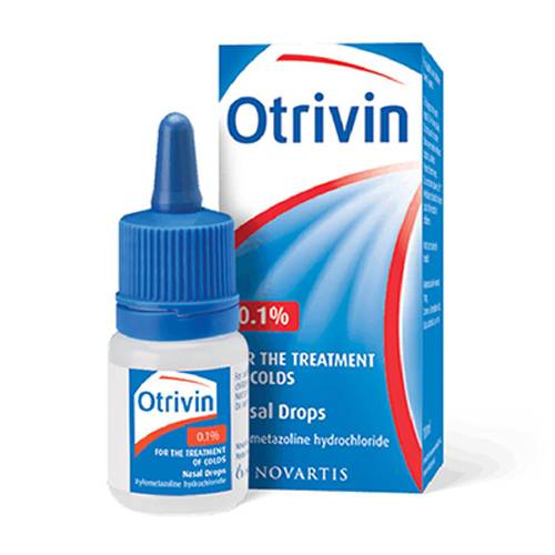 اوتريفين 0.1% نقاط الانف لتخفيف اعراض البرد والاحتقان للكبار 10مل