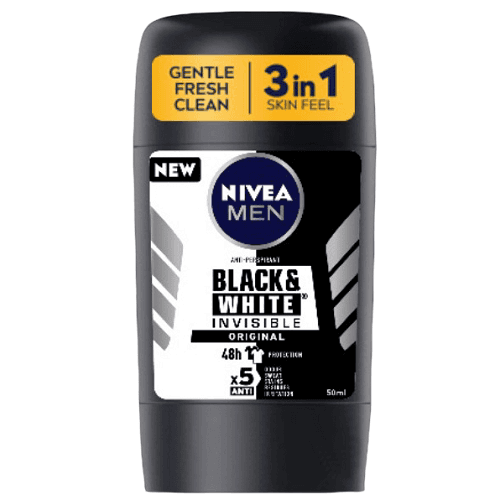 نيفيا مزيل عرق ستيك بلاك اند وايت انفيزيبل اورجينال للرجال 50مل