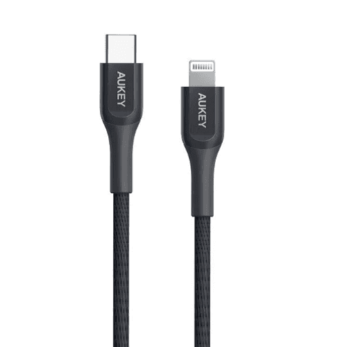 اوكي كابل كيفلار MFI 18W من Type C الى لايتنينج 2م اسود