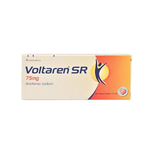 فولتارين اس ار 75مجم ديكلوفيناك صوديوم مسكن ومضاد للالتهابات 30قرص مغلف