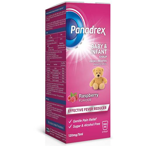 بانادريكس شراب باراسيتامول 120مجم/5مل للاطفال والرضع من عمر شهرين خافض للحرارة ومسكن بالتوت 100مل