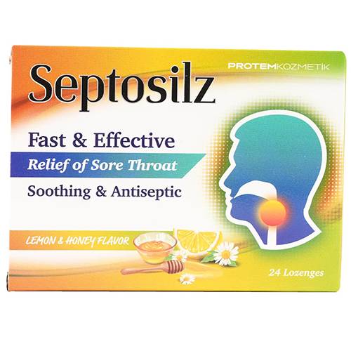 سيبتوسيلز لتخفيف التهاب الحلق بالليمون والعسل 24قرص استحلاب