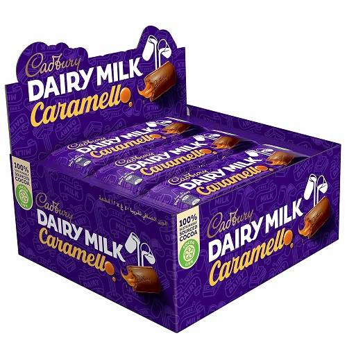 كادبوري شوكولاتة بالحليب والكراميل 40جم 12حبة