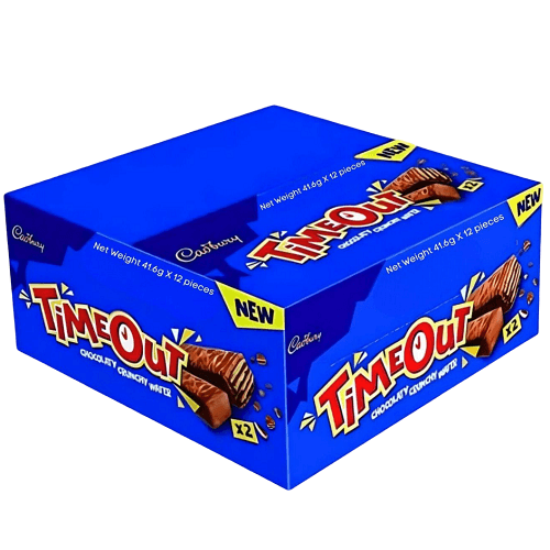 كادبوري تايم اوت شوكولاتة كرانشي ويفر 41.6جم 12حبة