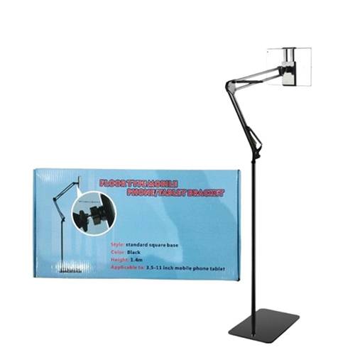 حامل جوال او جهاز لوحي ارضي 1.4م اسود