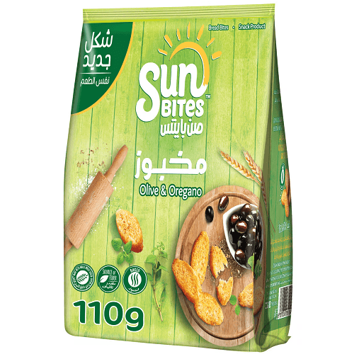 صن بايتس شرائح خبز محمص بالزيتون والزعتر البري 110جم
