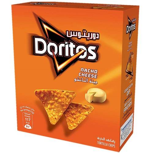 دوريتوس رقائق التورتيلا بجبنة الناتشو 21جم 12حبة