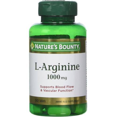 نايتشرز باونتي ال ارجينين 1000مجم يدعم تدفق الدم ووظيفة الاوعية الدموية 100كبسولة