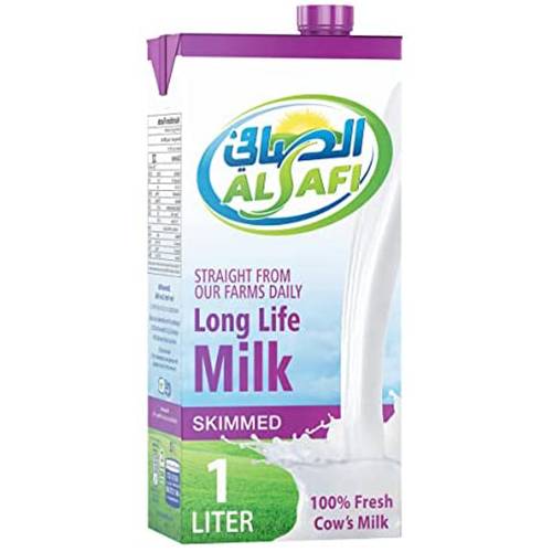 الصافي حليب طويل الامد منزوع الدسم 1لتر