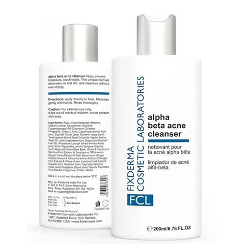 اف سي ال الفا بيتا منظف مزدوج لحب الشباب للبشرة المعرضة للحبوب 200مل