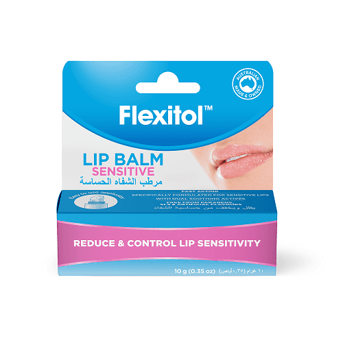 فليكستول بلسم شفاه الحساس تركيبة مزدوجة لتهدئة الشفاه وتقليل حساسيتها مفعول سريع 10جم
