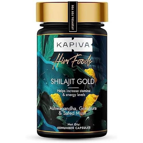 كابيفا هيم فودز شيلاجيت جولد مكمل غذائي لتعزيز القدرة على التحمل ومستويات الطاقة 60كبسولة