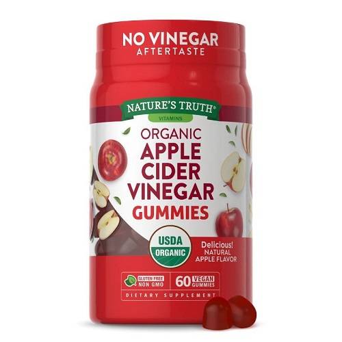 ناتشرز تروث خل التفاح العضوي لصحة الجهاز الهضمي 60حلاو