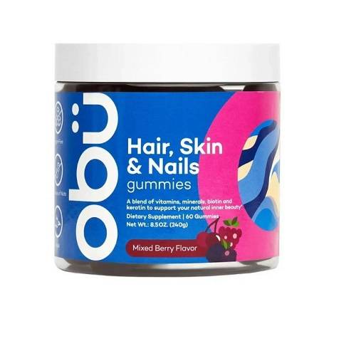 اوبو حلوى للشعر والبشرة والاظافر 60 حبة