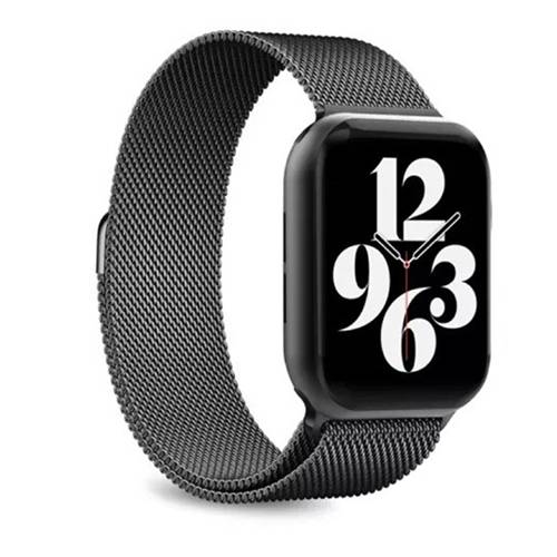 بورو ميلانيزي سوار ابل ووتش مقاس موحد 42/49ملم اسود رقم.15973