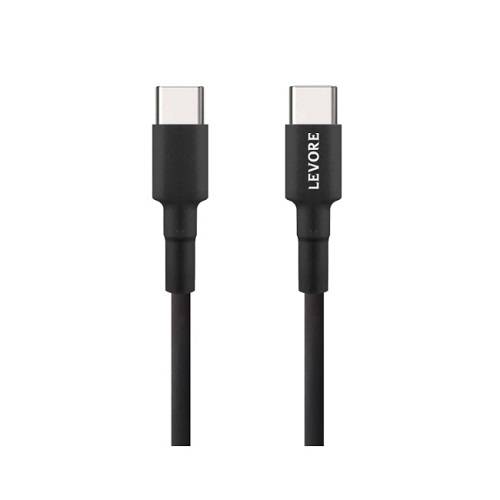 ليفور كابل شحن TPE نوع سي الى نوع سي 1متر بلاستيك اسود رقم.15450