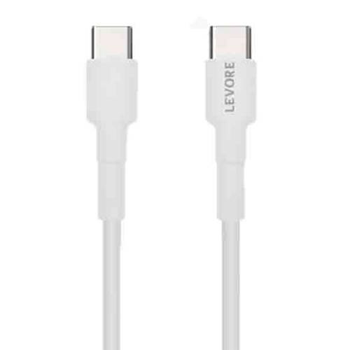 ليفور كابل USB C الى USB C بقوة60واط 2م ابيض رقم.17577