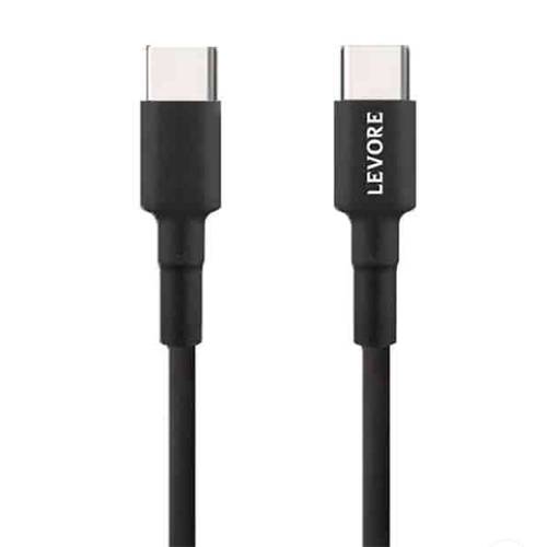 ليفور كابل USB C الى USB C بقوة60واط 1م اسود رقم.17572