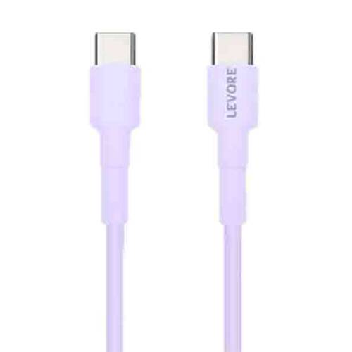 ليفور كابل USB C الى USB C بقوة60واط 1م بنفسجي رقم.17575
